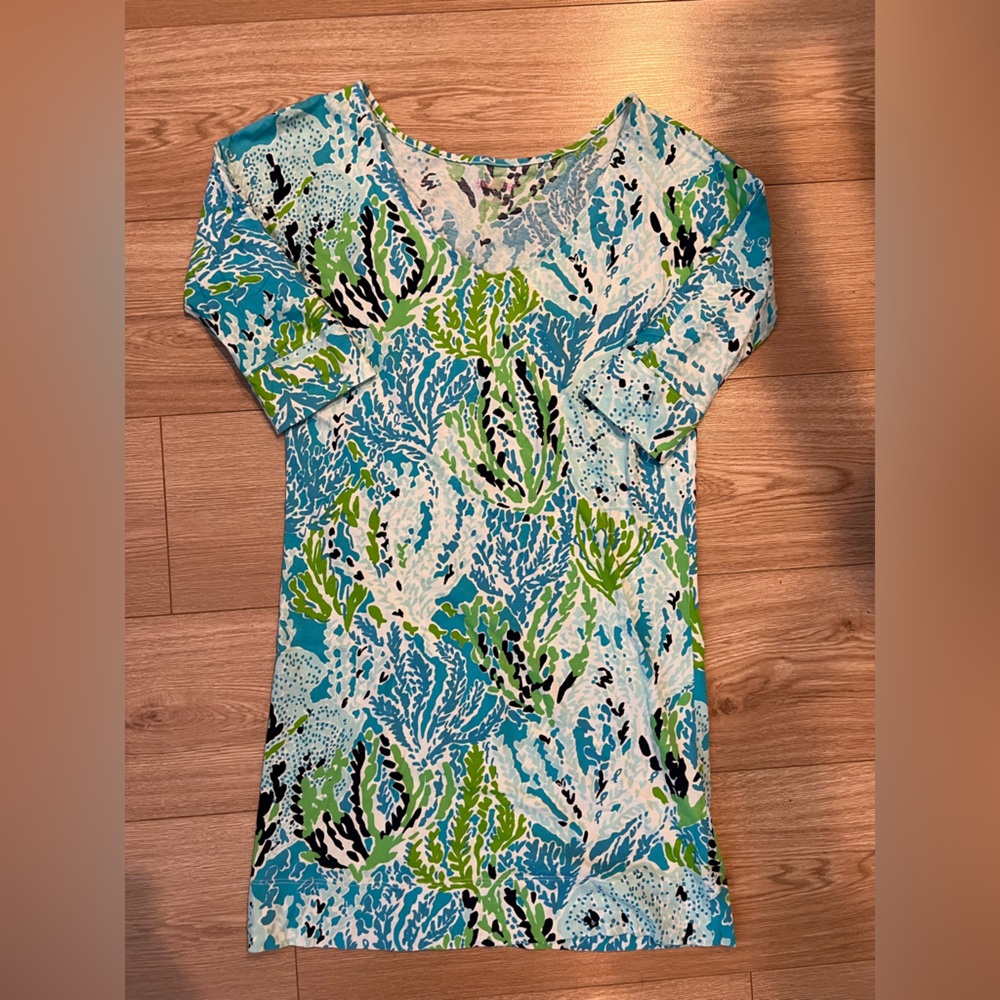 Lilly Pulitzer Eliza Dress Blue Let’s Cha Cha